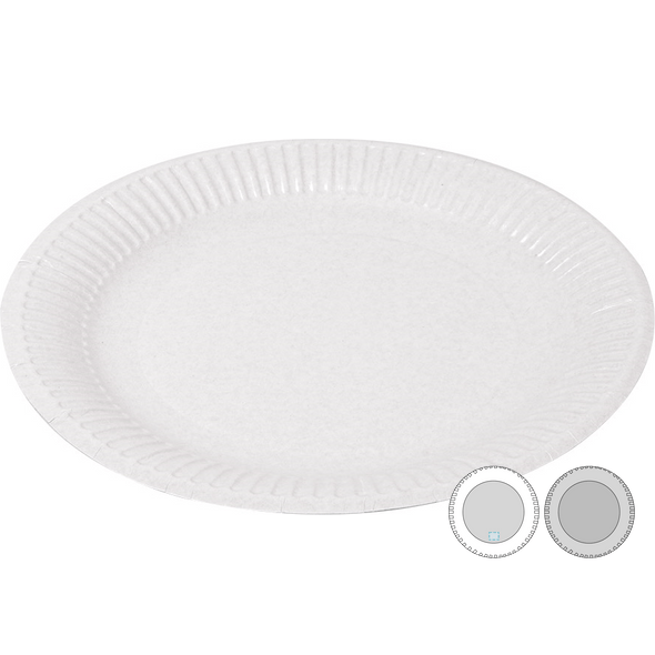 Trays with Embossed Pastry White Cardboard